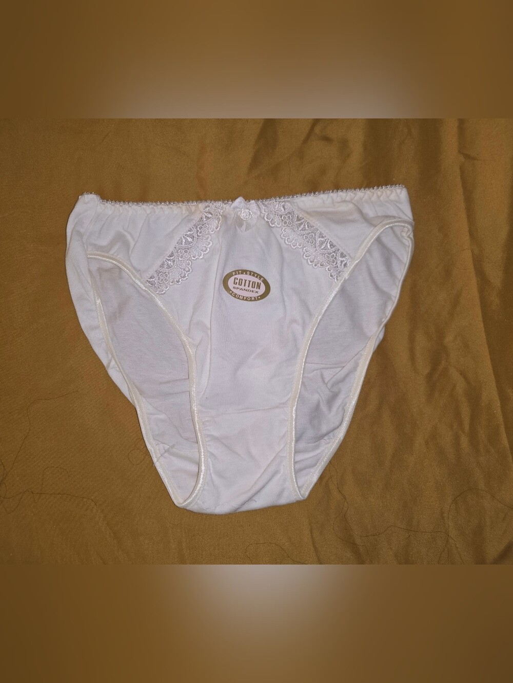 Vintage NOS 1990s White Cotton Bikini Underwear Panty